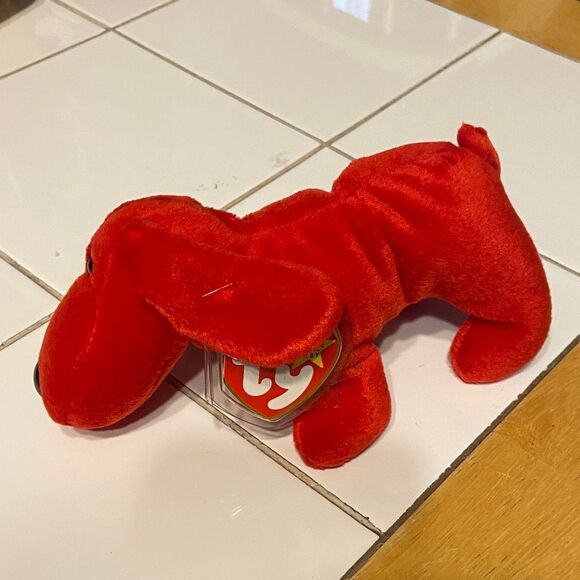 Ty Beanie Baby Rover 1996 Plush Red Dog Toy, 1NN - Picture 2 of 3